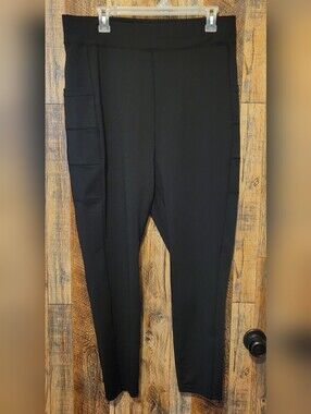 POP Fit Black Leggings with Side Pocket Panels